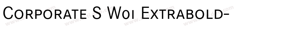 Corporate S W01 Extrabold字体转换